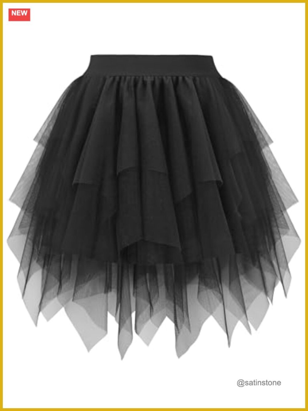Women's Layered Tulle Mini Skirt A-Line Flowy Halloween Party Skirt